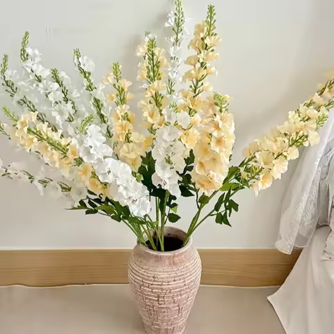 95CM 2 Fork Artificial Larkspur Perfect for Home Decoration Living Room Ornament Wedding Hall Setup 