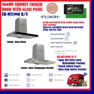 FUJIOH 900MM CHINMEY COOKER HOOD WITH GLASS PANEL FR-MT1990 R/V / Free Express Deliver