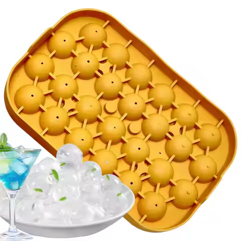 26-grid Silicone Easy Release Sphere Mould Whiskey Drink Making Ball Ice Tray 26 Ice Ball Ice Cubes 