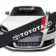 1 Piece 130x21CM Carbon Fiber Car Front Windshield Reflective Sticker Safety Auto Rear Windshield De