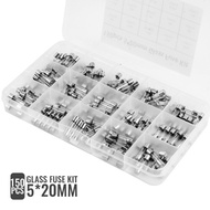 Glass Tube Fuse Kit 5x20mm 150Pcs Sekring Kaca Bahan Berkualitas- 6610