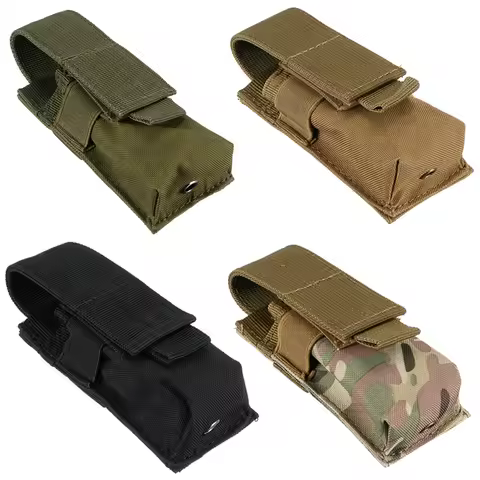 Tactical Single Magazine Pouch Molle Pouch Flashlight Holster Torch Knife Light Holster Outdoor Hunt