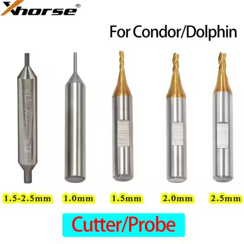 Xhorse 1.0mm 1.5mm 2.0mm 2.5mm Milling Cutter Probe for Condor XC MINI Plus XC-007 Dolphin XP-005 XP