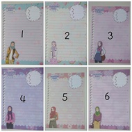 Isi binder/loose leaf/isi file harvest "Miss Hijabers Fashion Girl"