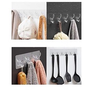 Thanh Móc Treo Đồ 6 Móc Siêu Dính Dán Tường Nhà Tắm, Nhà Bếp, Tủ Quần Áo - Keo Dán siêu Chắc Chắc - 