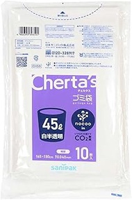 Nippon Sani Pack Cheltas NOCOO IN Trash Bags, 15.7 gal (45 L), White Translucent, 25.6 x 31.5 inches