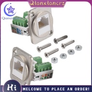 2PCS RJ45 Panel Mount  Terminal Adapter, RJ45/8P8C Female Panel Mount Connector, RJ45 Solderless Ter
