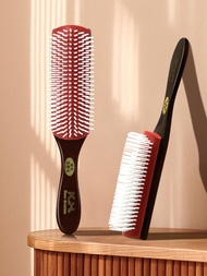 9 แถว 4 สี Detangling แปรงผม Denman Detangler Hairbrush เครื่องนวดหนังศีรษะตรง CURLY ผมเปียกหวี Salo