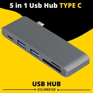 5 in 1 USB Hub TYPE C adapter, For Android TV Box, Tivo Stream 4K, Tablet android, iPad Pro, MacBook