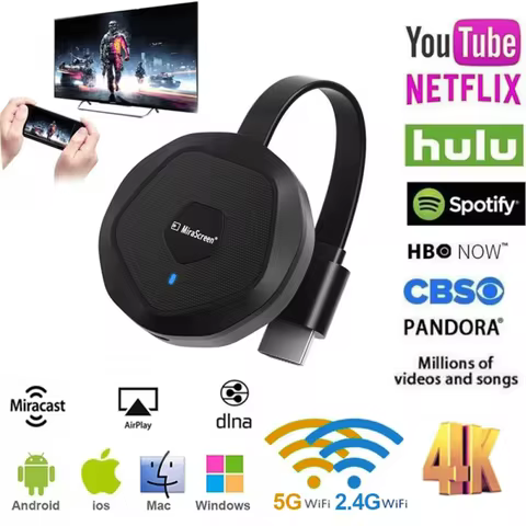 TV Stick Mirascreen G28 Wireless 4G 5G Wifi Display Receiver Stream Cast Adapter Mirror Screen Horiz