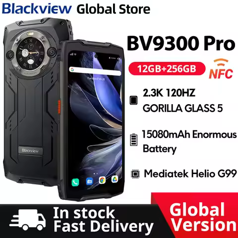 Blackview BV9300 Pro Rugged Phone Helio G99 6.7'' 120Hz Display 8/12GB 256GB Smartphone With Dual Sc