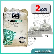 Agrishop YaraMila 15-15-15 (2KG) Baja YaraMila Compound Fertilizer Yara Baja Subur (2KG)