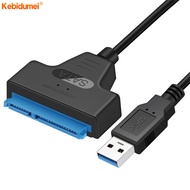 Kebidumei USB 3.0 to SATA Cable 22 Pin 2.5 Inch SSD HDD Hard Disk Driver DVD CD ROM USB to SATA Cabl