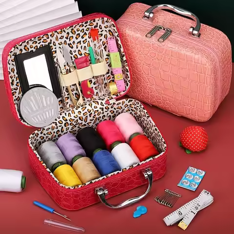 1 Set Home High-End Needle and Thread Box Set Portable Needle Thread Tool Storage Box Hand Sewing Re