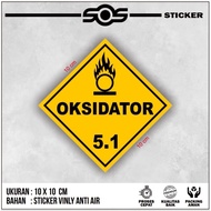 STICKER SIGN HIMBAUAN INFORMATION MAPUNJUK MATERIAL DANGEROUS and WACTURE B3 LABEL GHS OKSIDATOR