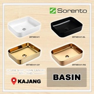 SORENTO ULTRA THIN EDGE COUNTER TOP / TABLE TOP WASH BASIN SRTWB1411/SRTWB1411-BL/SRTWB1411-RG/SRTWB