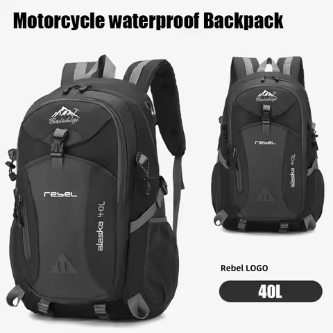 Rebel Logo Waterproof Motorcycle Backpack Hiking Lightweight Trekking Fishing Duffel Bag For Honda R