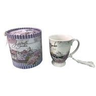 Porcelain 320cc foot Mug with Flower Design