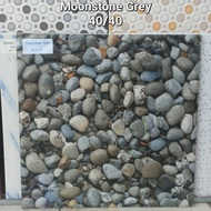 Keramik lantai 40x40cm Merk KIA Type Moonstone Grey - Kw.2 (Kasar). 