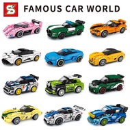 Sembo Block Car World6Grid Car5051 607001Assembled Toys Compatible with Lego Building Blocks Racing Model