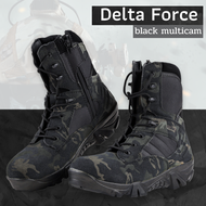 รองเท้าแทคติคอล Delta สี Black multicam รองเท้าเดินป่าข้อยาว รองเท้ายุทธวิธีข้อยาว