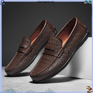THE FLEXX Men's Leather Slip-On Moccasin Shoes -TF7240-HJ1-82-D.TAN