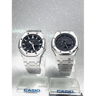 Casioak GA-2100 In Full Stainless Steel Bezel And Bracelet