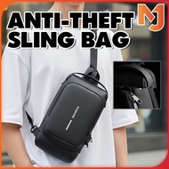 McJoden - LAMBERT Men Chest Bag Waist Bag Anti-theft Lock Sling Bag Fashion Chest Pack Waterproof US