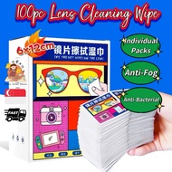 [SG] 100pc Multi Purpose Lens Cleaning Wipes Anti Dust Anti Fog Glasses Wipe Phone Cleaneri