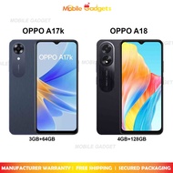 OPPO A16k / OPPO A17 / OPPO A17k / OPPO A18 4G Smartphone Original Set 1 Year Malaysia Warranty
