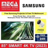SAMSUNG QA85QN90DAKXXS 85" NEO QLED 4K QN90D SMART TV +  FREESTYLE + $400 MOOMENT VOUCHER BY SAMSUNG