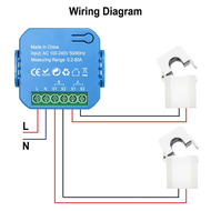 Tuya Smart ZigBee Energy Meter Bidirectional with Current Transformer Clamp App Monitor Power 80A
