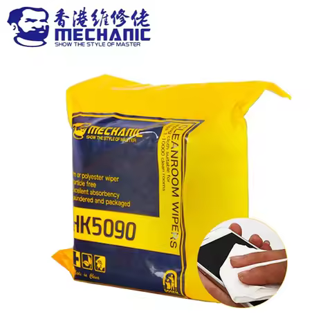 MECHANIC HK5090 Dust Free Cloth 4 inch 10*10cm Super Soft LCD Screen Cleanroom Wiper for Mobile Phon