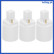 3pcs G24d to E27 Light Bulb Adapter 2-Pin Lamp Holder Converter LED Light Socket Plug Adapter For Of