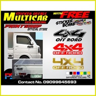 ❃ ❂ ✿ Multicab 4x4 marking Sticker Decals Set cut-out vinyl