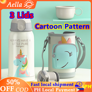 550ml Kids Hot And Cold Tumbler Set For Boys Girls Aqua Flask Thermos Cup Water Bottle With Straw,Cartoon