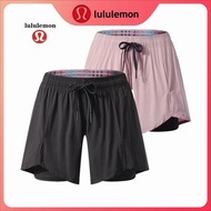 【In stock】Lululemon Women's Sports Pants Double Layer Anti glare Yoga Pants with Lining Running Fitness Pants E368 FY2H