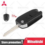 2 Button Remote Car Key Shell Cover Case For Mitsubishi Pajero Modified Flip Folding Remote Left Blade