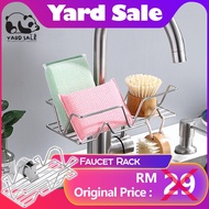 Yard - Kitchen Sink Storage Shelves Racks Stainless Steel Faucet Dishcloth Sponge Drain Rack Organiz