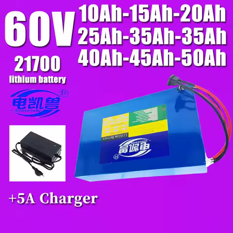 21700 60V 50Ah 45Ah 40Ah 35Ah 30Ah 25Ah 20Ah 15Ah Lithium battery pack 3000W High Power For Electric