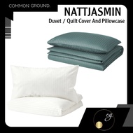 IKEA NATTJASMIN Satin Duvet / Quilt Cover and Pillowcase