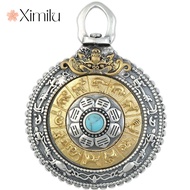 Manjusri Jiugong Gossip Brand Rotatable Pendant Boys Xiaogua Brand Thai Silver Necklace Girls Jewelr