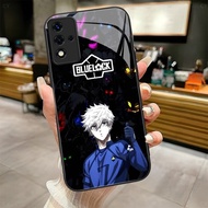 blue lock 12 design Tempered Glass Phone Case for Oppo  A15 A15S A16 A16K A17 A17K A18 A31 A38 A53 A