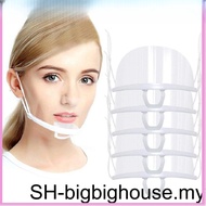 Clear Plastic Hygienic Mouth Shield Mask Anti-Fog Anti-Saliva Splash-proof Protector Reusable for Ho