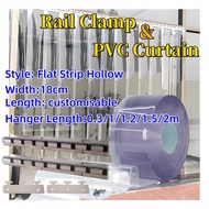 Curtain Hanger PVC Door Curtain Strip Hanger Stainless Steel Curtain Hanger 门帘 Air Curtain PVC Curta