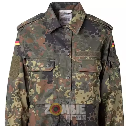 Original German Military Outdoor Jungle Camouflage BDU Tactical Training Jacket Shirt Shirt Top Oute
