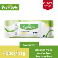 POOMSOFT Non Alcohol Baby Wet Wipes (40 Pcs/Pack) Tisu Child Tissue Remover