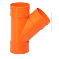 BIOPIPE PVC SANITARY WYE ORANGE | SIZES 2" 3" 4"