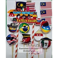 CAKE TOPPER BIRTHDAY COUNTRY BALLS