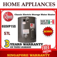 Rheem Water heater  Rheem 65SVP15S Storage Heater  57L Vertical heater | Singapore warranty |Free Express Delivery |  Vertical Type |